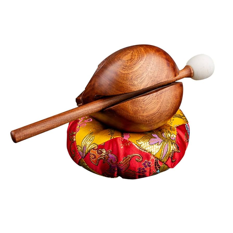 仏教美術　仏具　古銅　南蛮　銅鑼　バチ・木製釣台　M　R9001H 仏教美術 仏具 古銅 南蛮 銅鑼 バチ・木製釣台 M R9001H